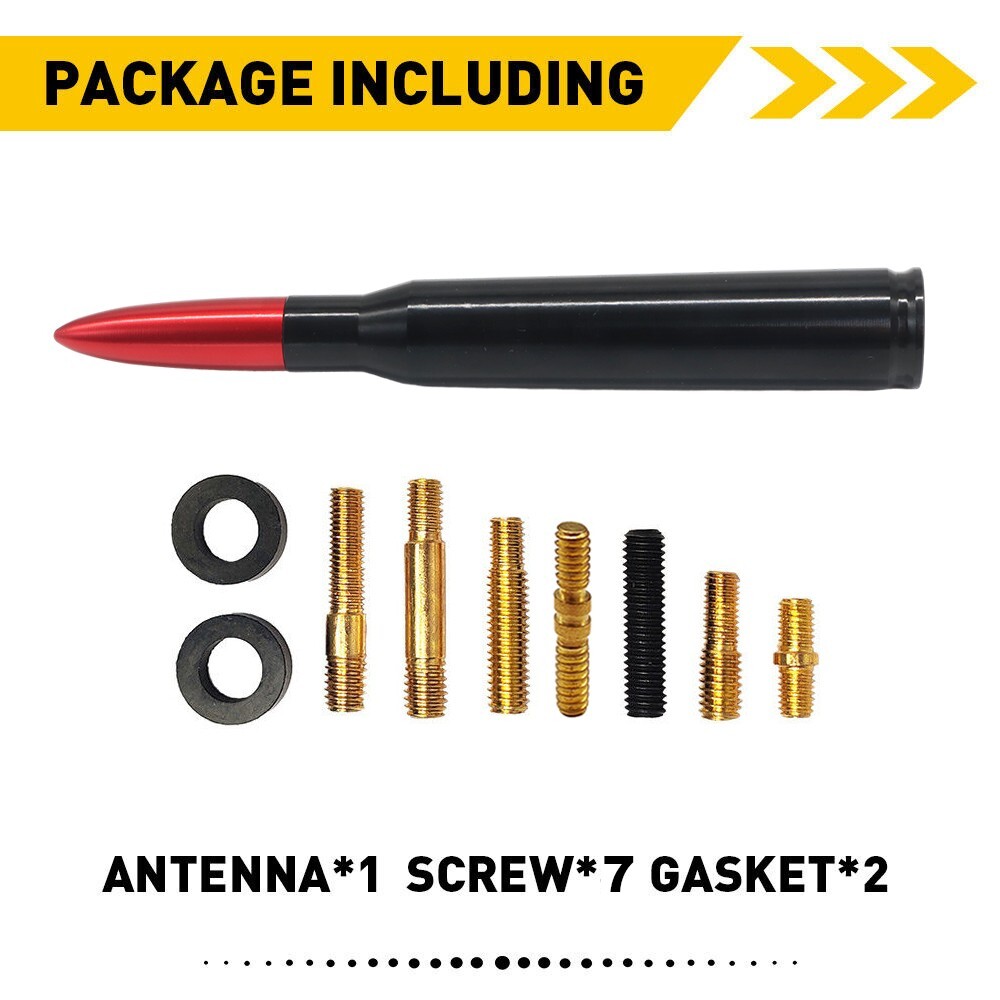 50 CAL CALIBER BULLET ANTENNA For TRUCK RAM 1500 2500 F150 RAPTOR BRONCO