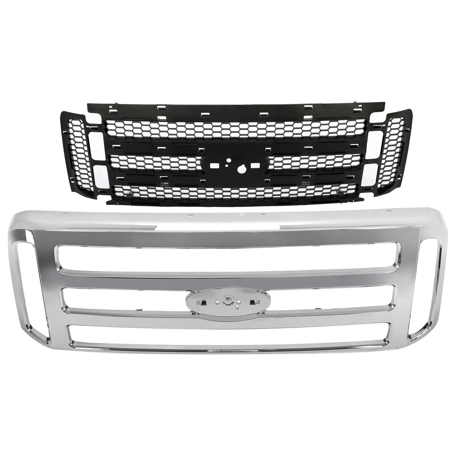 For Ford F250 F350 F450 F550 Super Duty Excursion 1999-2004 Front Chrome Grille