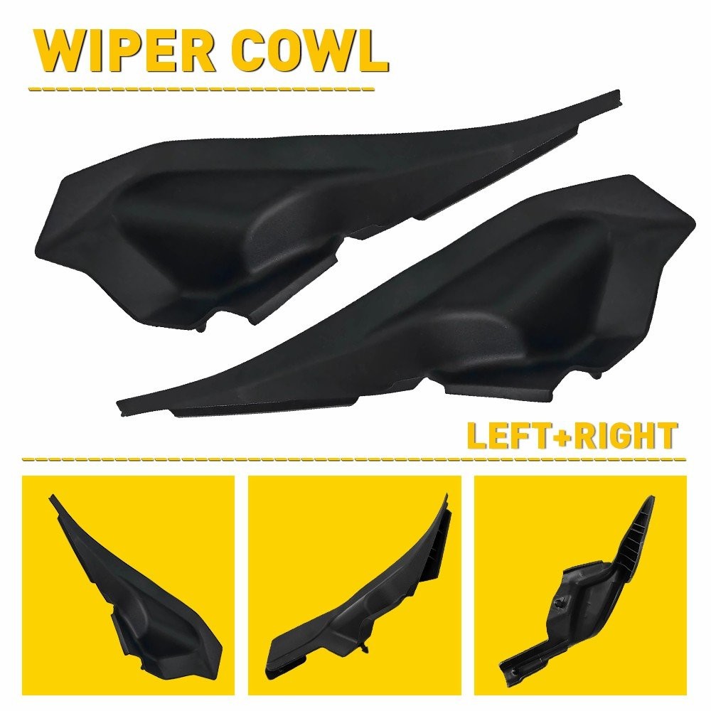 Pair Windshield Wiper Cowl Cover Plate Trim Panel Fit Toyota Tundra 2014-2021