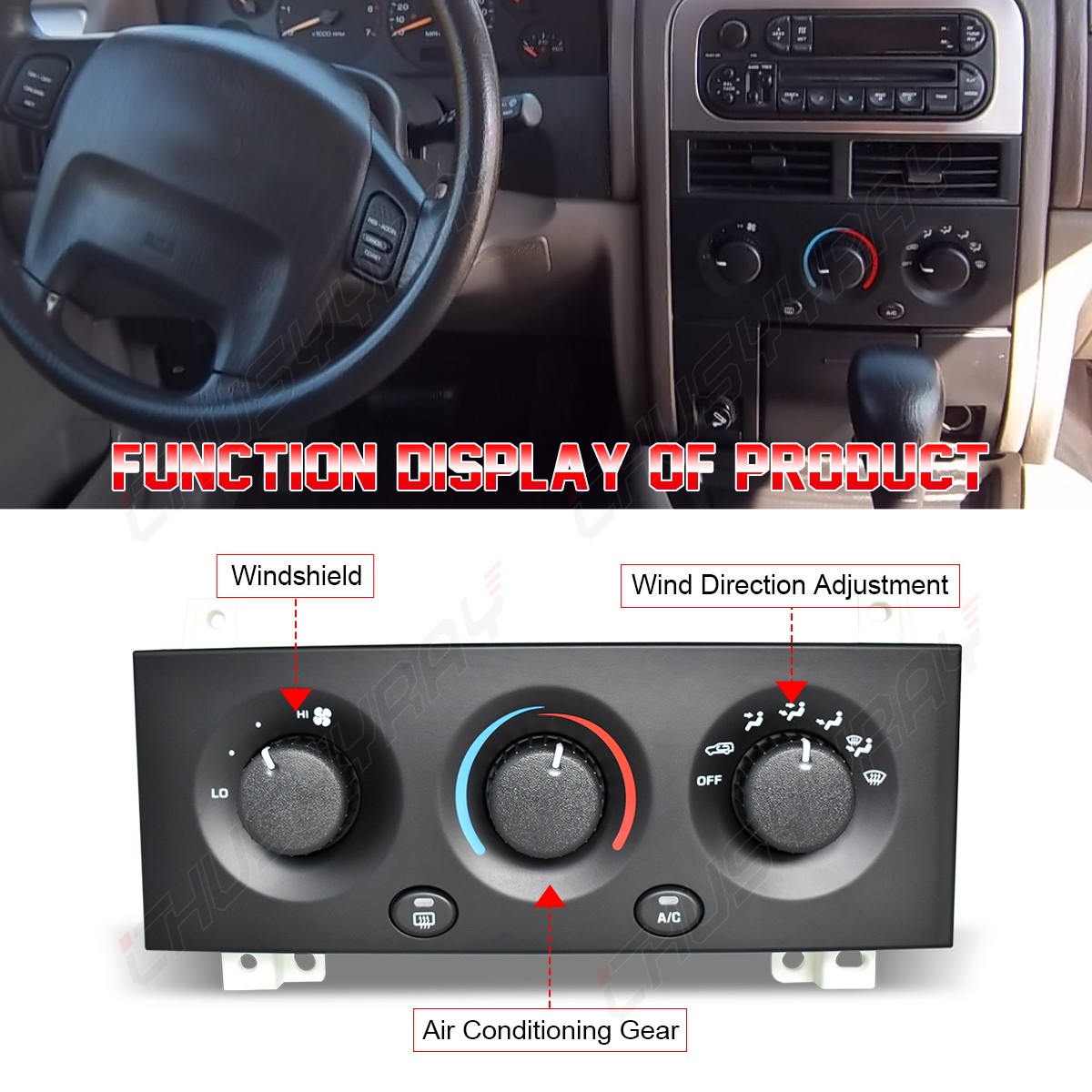 599-226 Front Climate Control Module Fit Jeep Grand Cherokee 2002 2003 2004