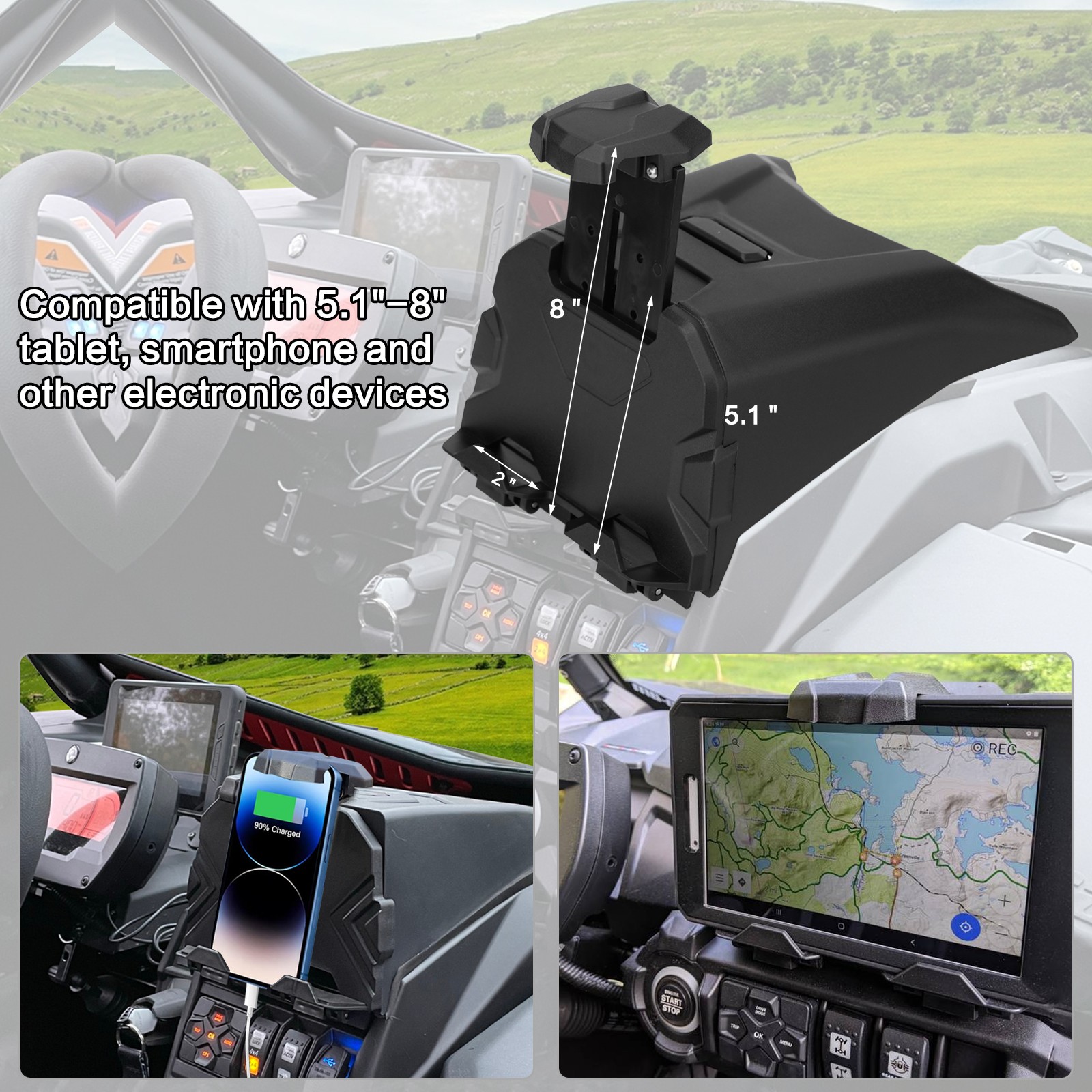 Electric Device Tablet Holder GPS Mount For Can Am Maverick X3 /X3 Max 715002874