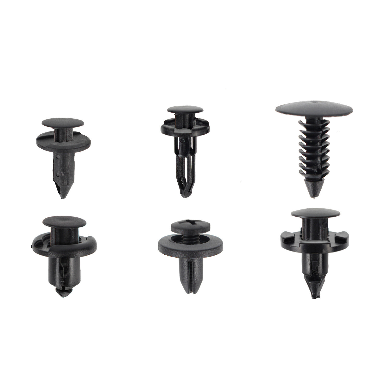 200 Pcs Push Bumper Fastener Rivet Clips with 6 Size Auto Body Retainer Clips GR