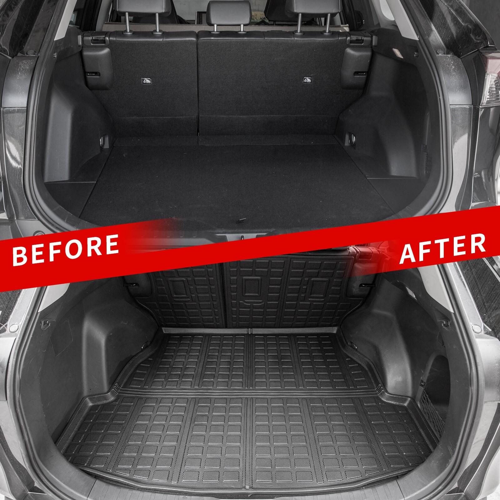 Floor Mats Trunk Cargo Liners Backrest Mat Anti-Slip For 2019-2025 Toyota Rav4