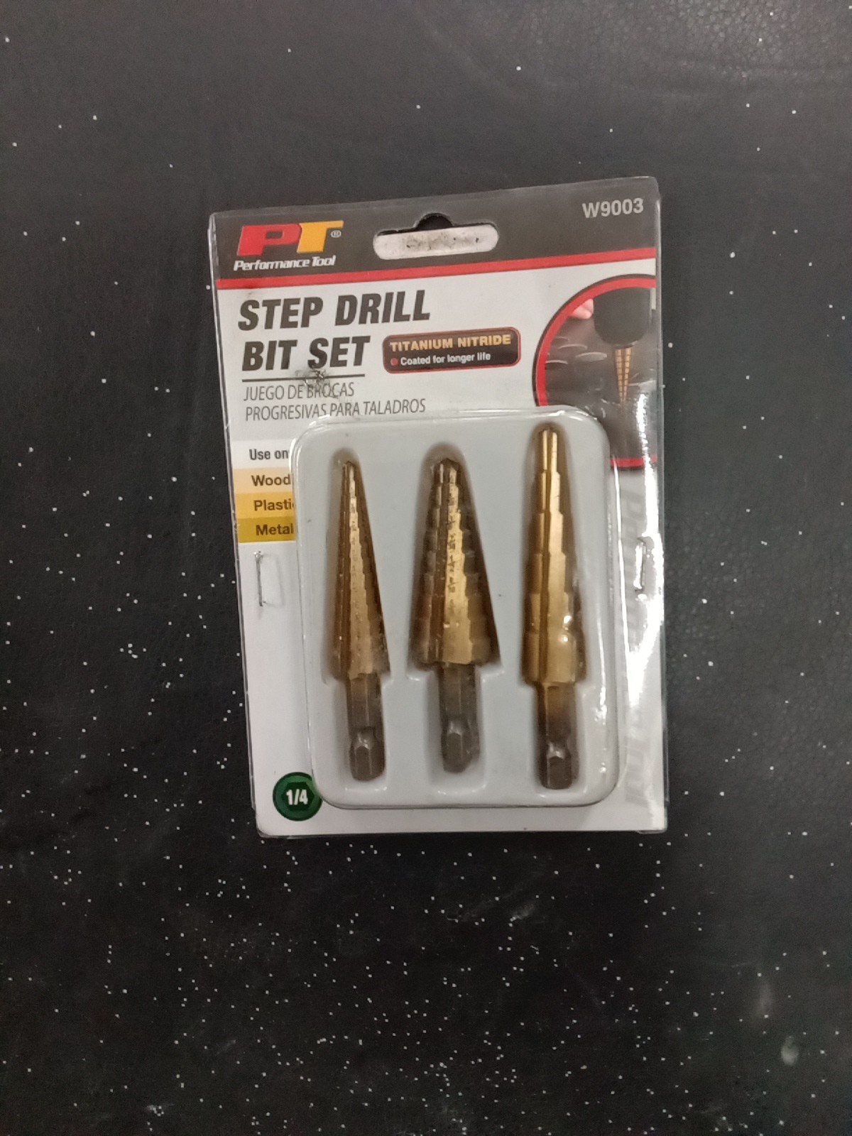 Performance Tool W9003 3-Piece Step Drill Set, 9162 JL