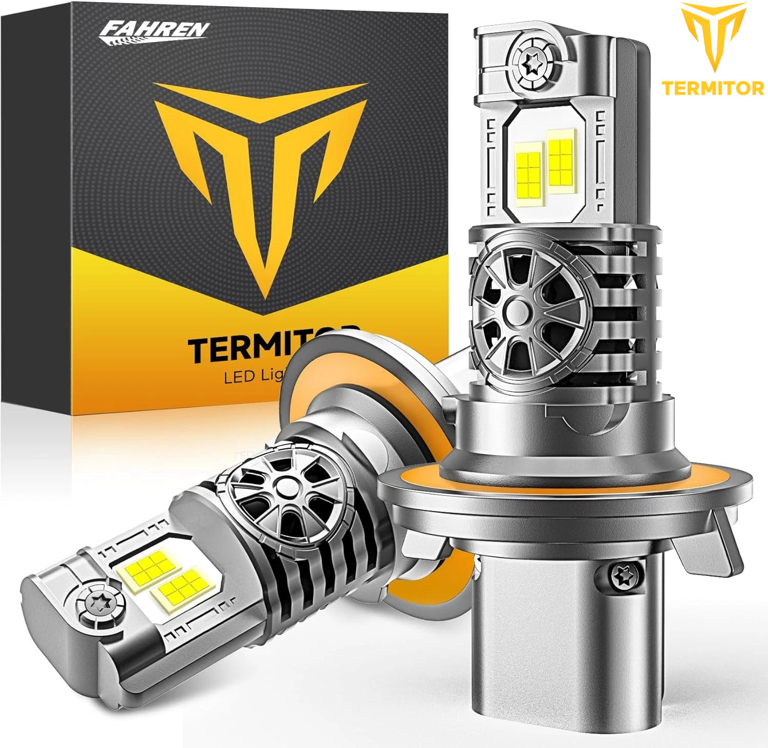 Termitor 9008 H13 LED Headlight Bulb Kit 90000LM High Low Beam Light 6500K White