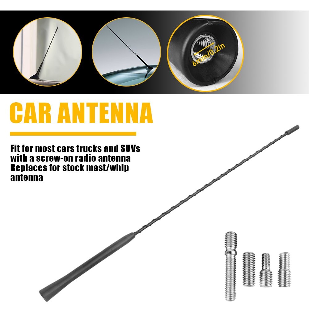 16 inch Rubber Copper Universal Car Radio AM/FM Amplified Signal Aerial Antenna