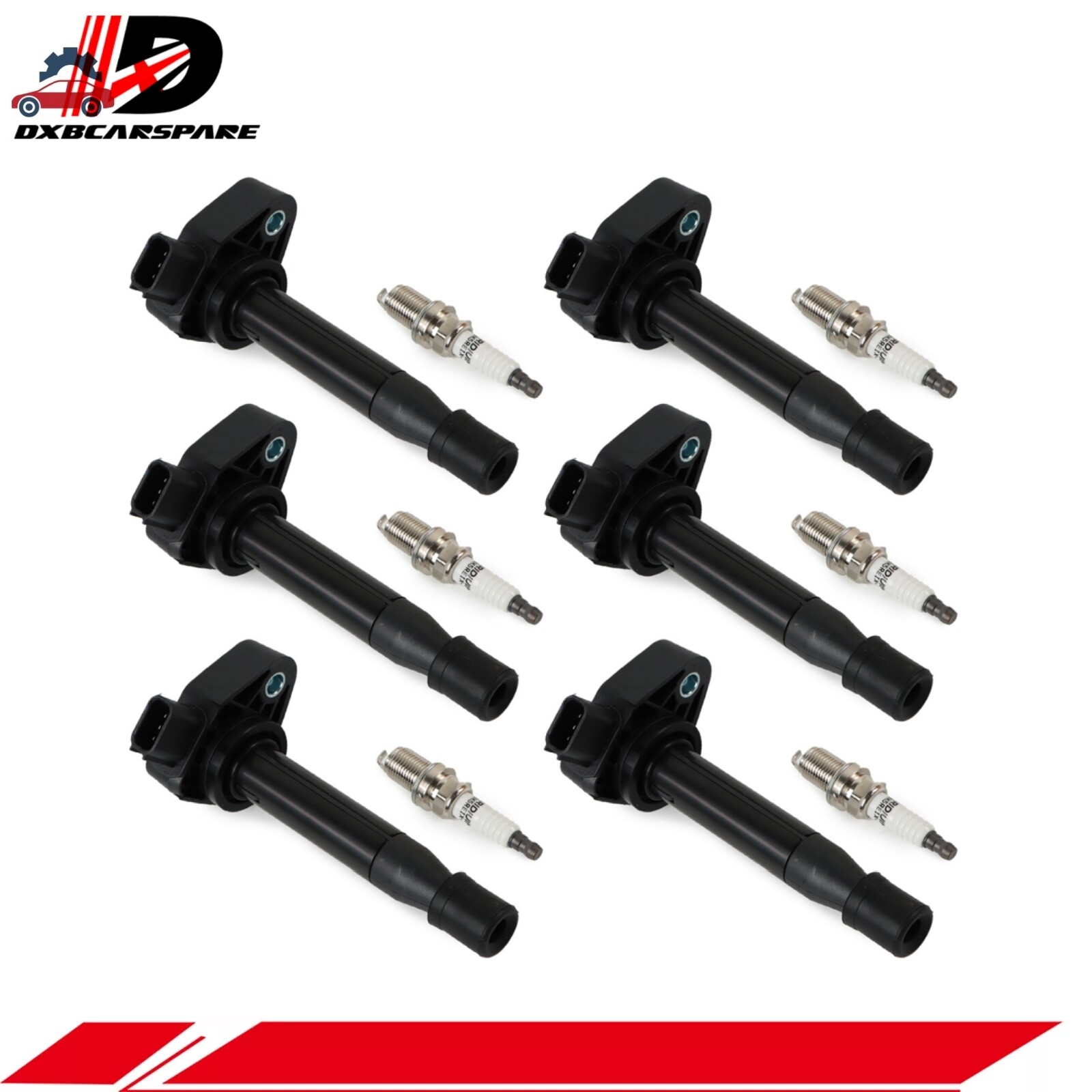 (6) Ignition Coil & Iridium Spark plug For Honda Odyssey Accord Acura UF242