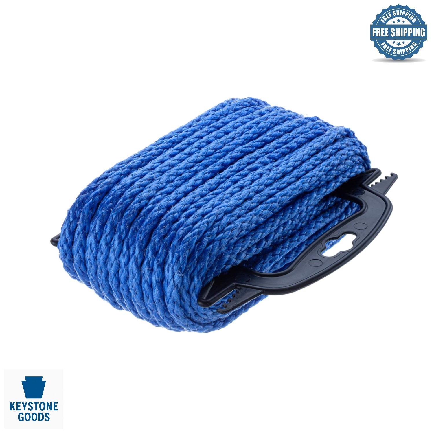Neon Blue 100ft Marine Utility Rope – Braided Polypropylene for Water & Docking
