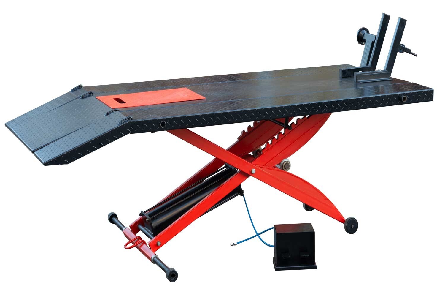 XK MJ200 1100LB Air Motorcycle ATV Lift Table Side Extensions Wheel Lift Stand
