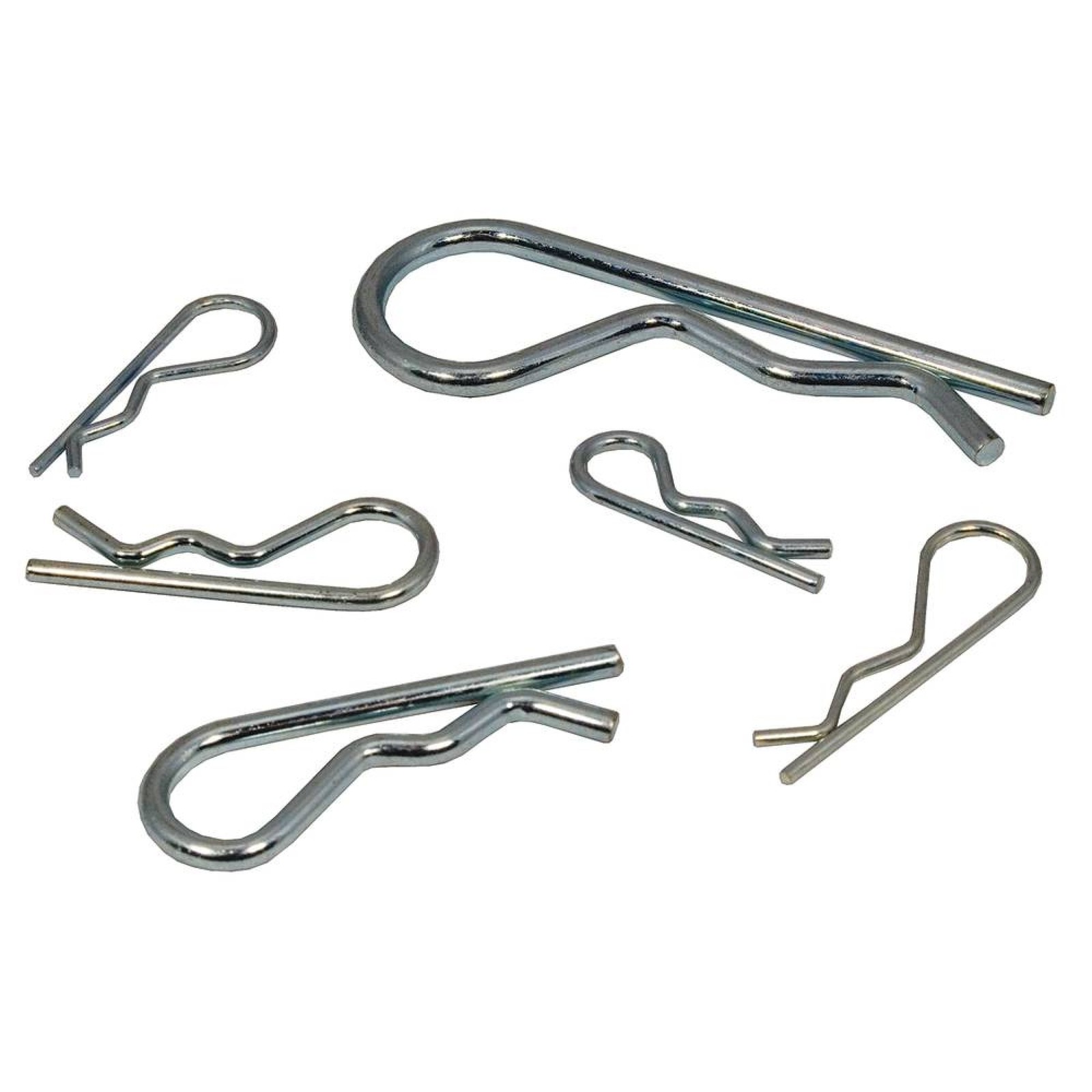 Hitch Pin Kit 150 Pieces 6 Sizes Hairpin Cotter Pins R Clips 1/16 to 5/32 In