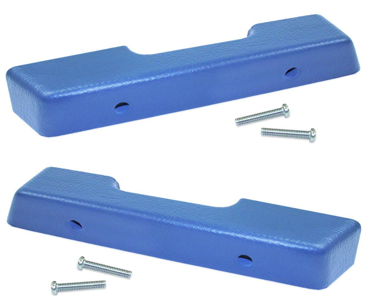 1972 CHEVROLET / GMC TRUCK BLUE ARM RESTS WITH HARDWARE SET OF 2