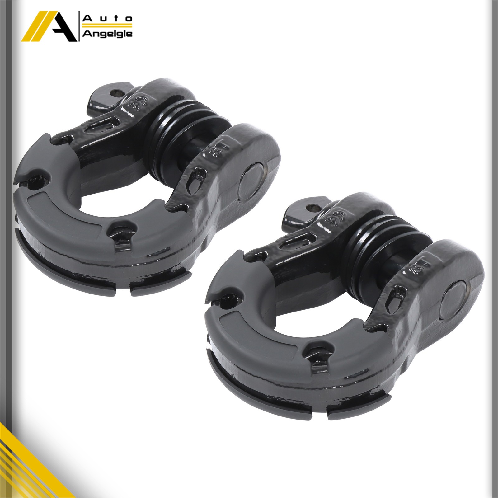 70000lb Capacity 3/4″ D-Shackles Black (2PCS) Includes Pin And Washer Set New