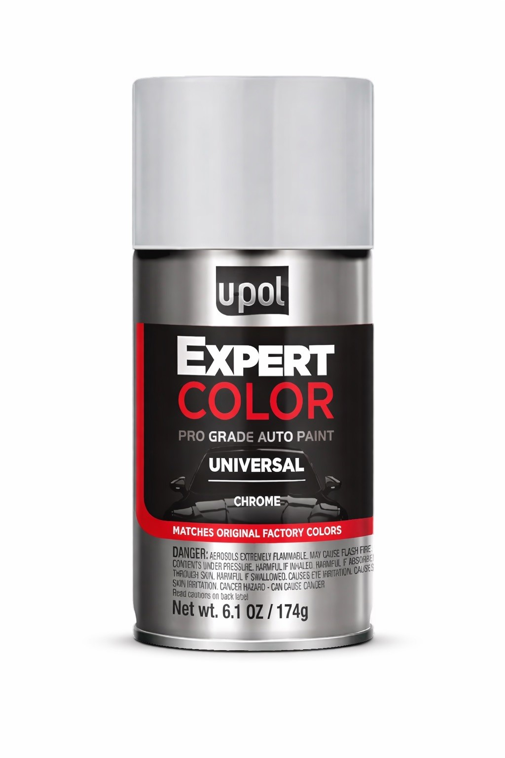 U-POL Expert Spray Paint Universal Chrome , upun401 7.4 Oz