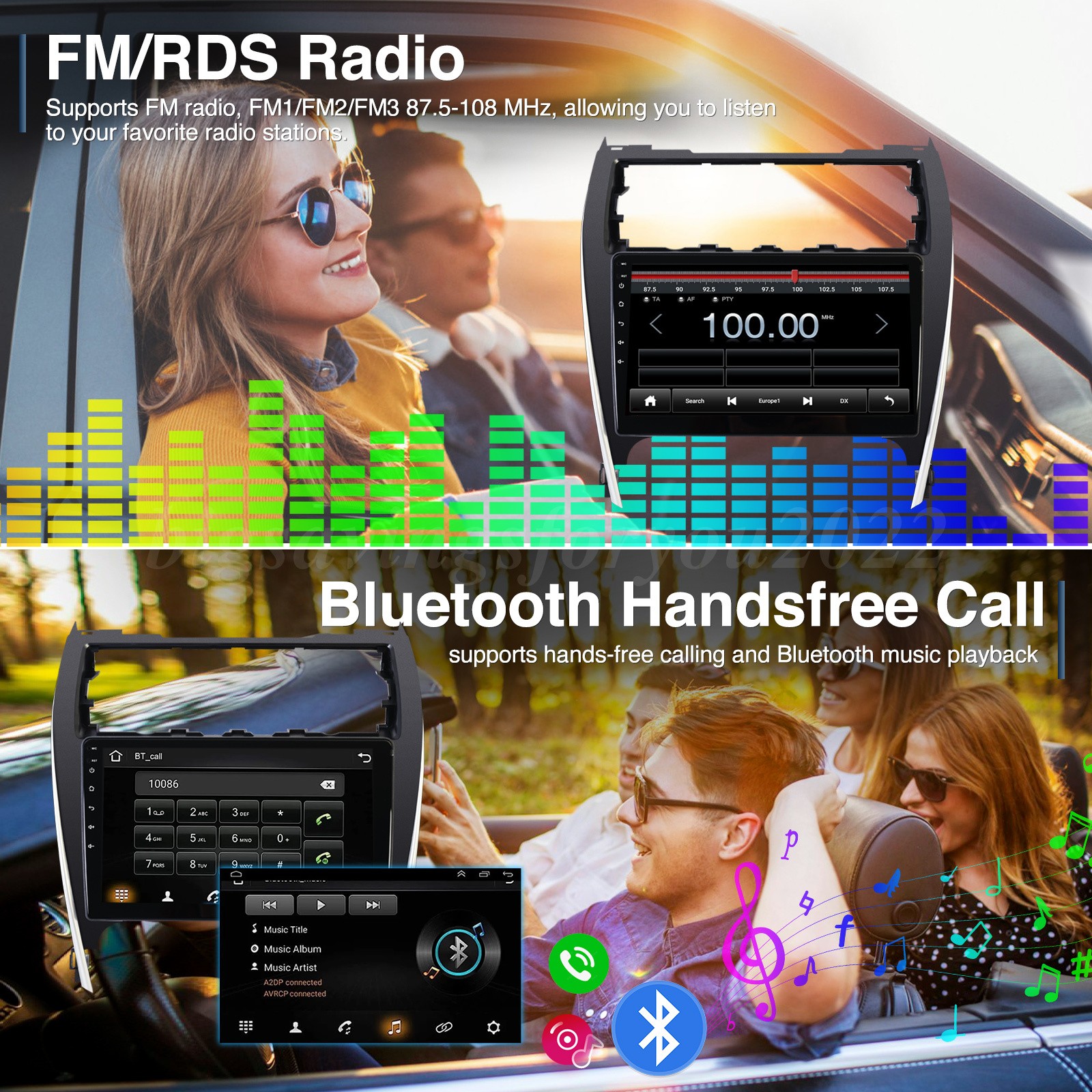 For 2012-2014 Toyota Camry Android 16 Apple Carplay Car Stereo Radio 2+64GB GPS