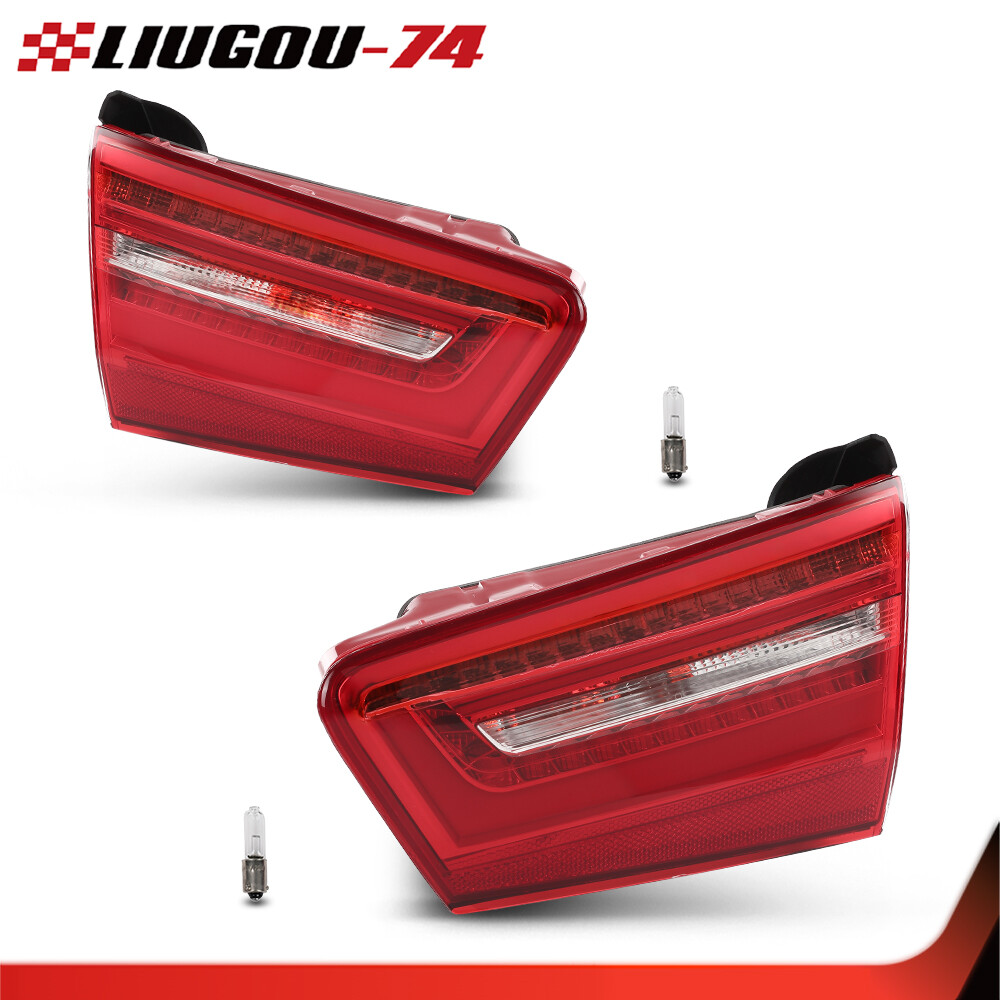 Trunk Inner Tail Lights Left & Right Side W/ Bulbs Fit For 2012-2015 Audi A6 C7