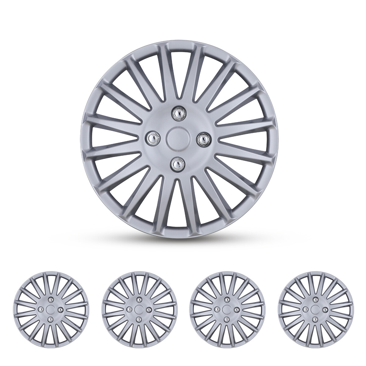 USA 14″ 15″ 16″ Set of 4 Wheel Covers Snap On Full Hub Caps Tire & Steel Rim