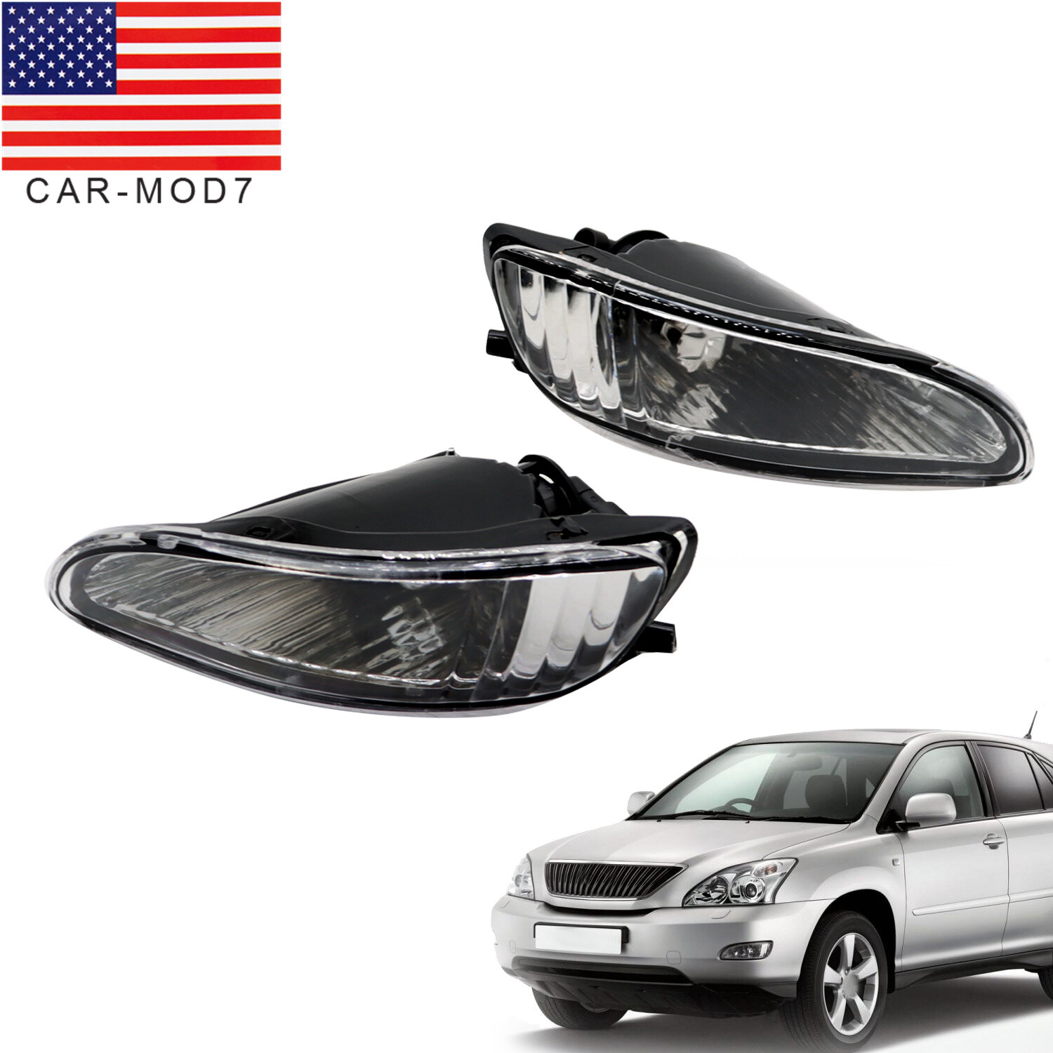 1*Pair Front Fog Light For 2004-2009 Lexus RX300 RX330 RX350 Driving Lamps L+R