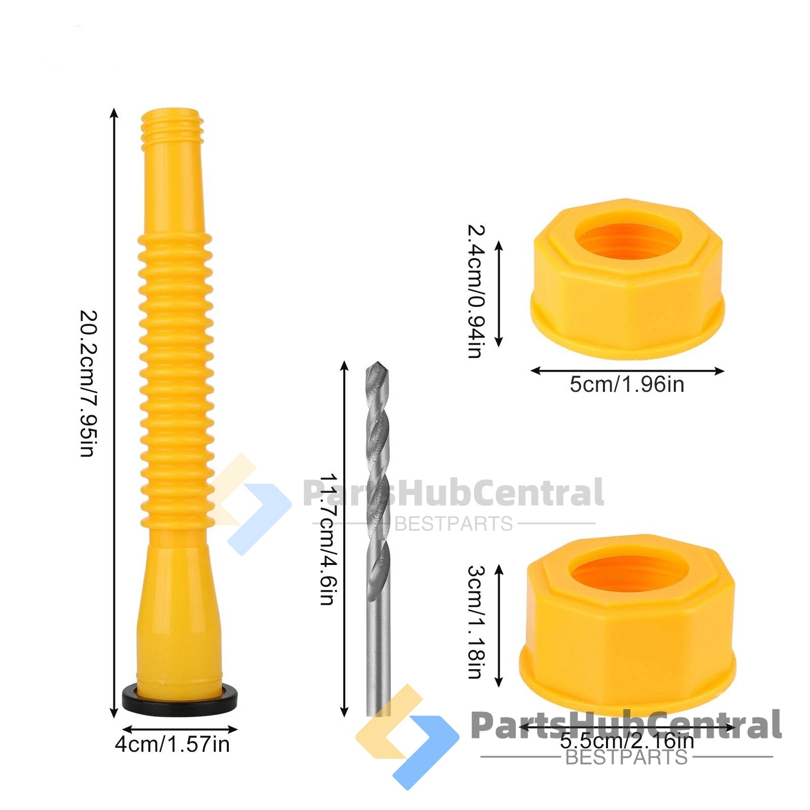 5x Gas Can Spout Nozzle Vent Kit Replacement For Plastic Gas Cans Old Style Caps