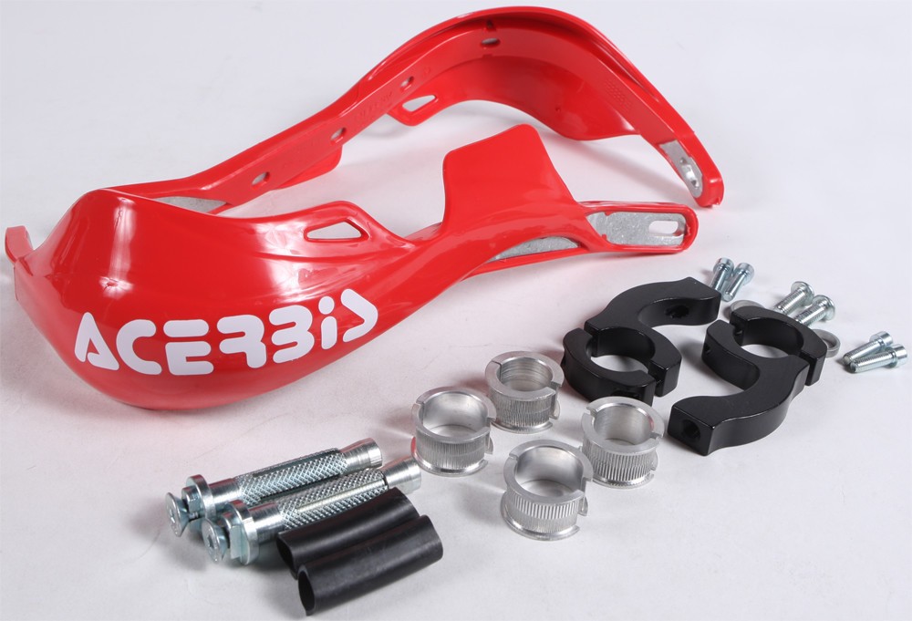 Acerbis Rally Pro Red Handguards Handlebar Guards Motorcycle 1 1/8″ or 7/8″