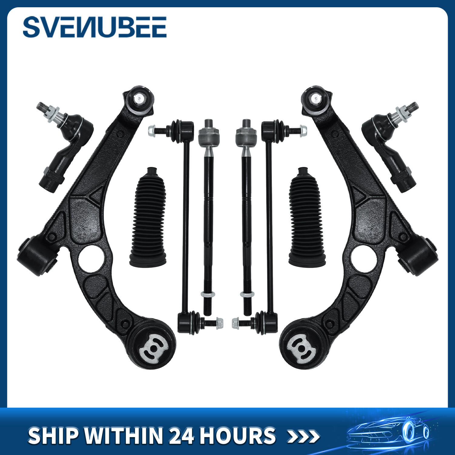 Front Lower Control Arms + Sway Bars Tierods for 2013 2014 2015 2016 Dodge Dart