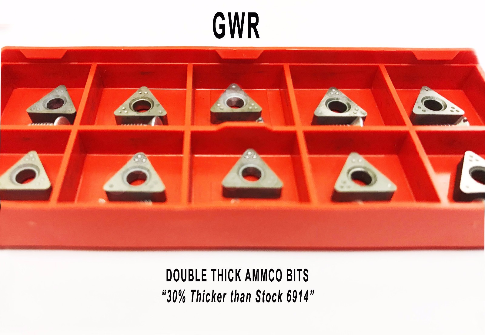 6914TH Ammco DOUBLE THICK “Extreme Duty” Negative Rake Carbide Brake Lathe Bits