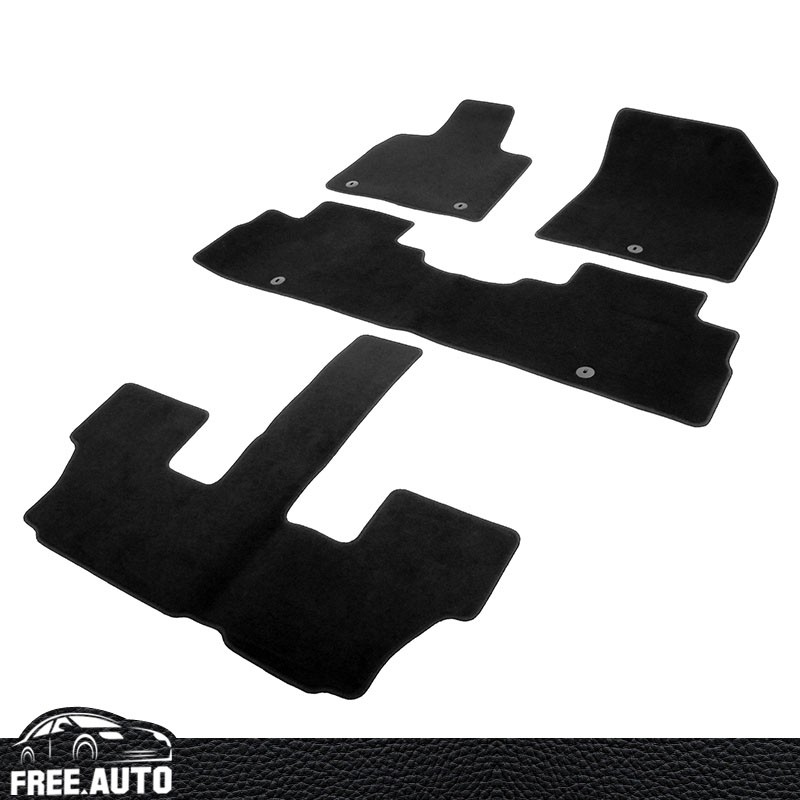 Floor Mats Fits 20-25 Hyundai Palisade 7/8 Passenger Anti-Slip Carpet Nylon 4PCS