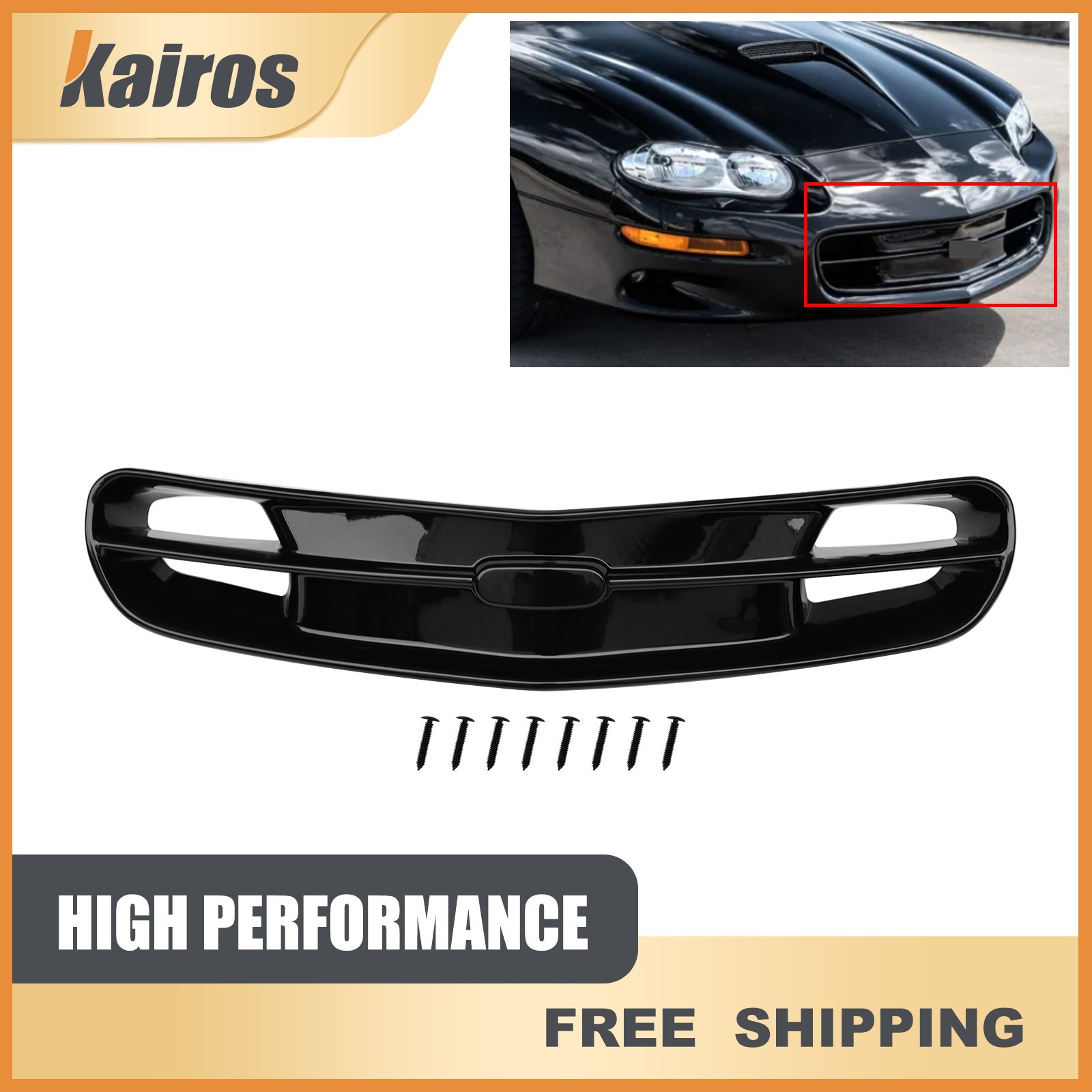 For 1998-2002 Chevrolet Camaro SS SLP Style New Front Bumper Grille Grill Black