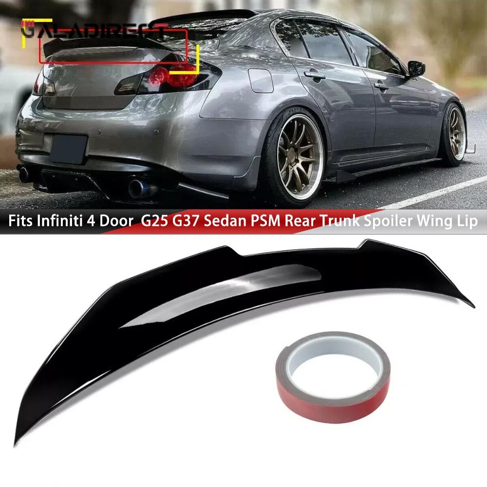 PSM Gloss Black Trunk Spoiler Wing For Infiniti G25 G35 G37 Q40 4-Door Sedan