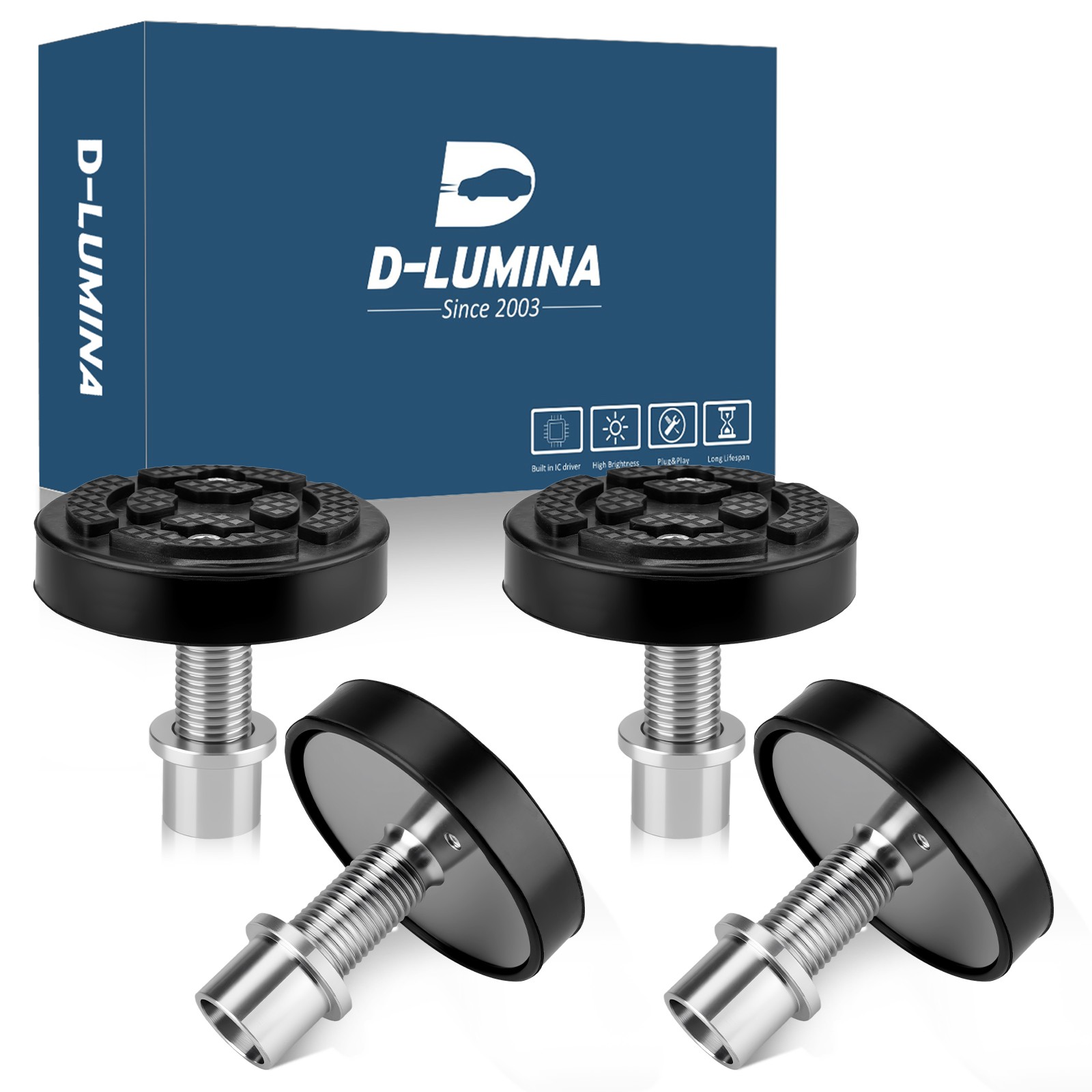 4PK Shaft Dia 35mm Car Lift Rubber tray Heightening Feet Plus High Leg Pads NEW