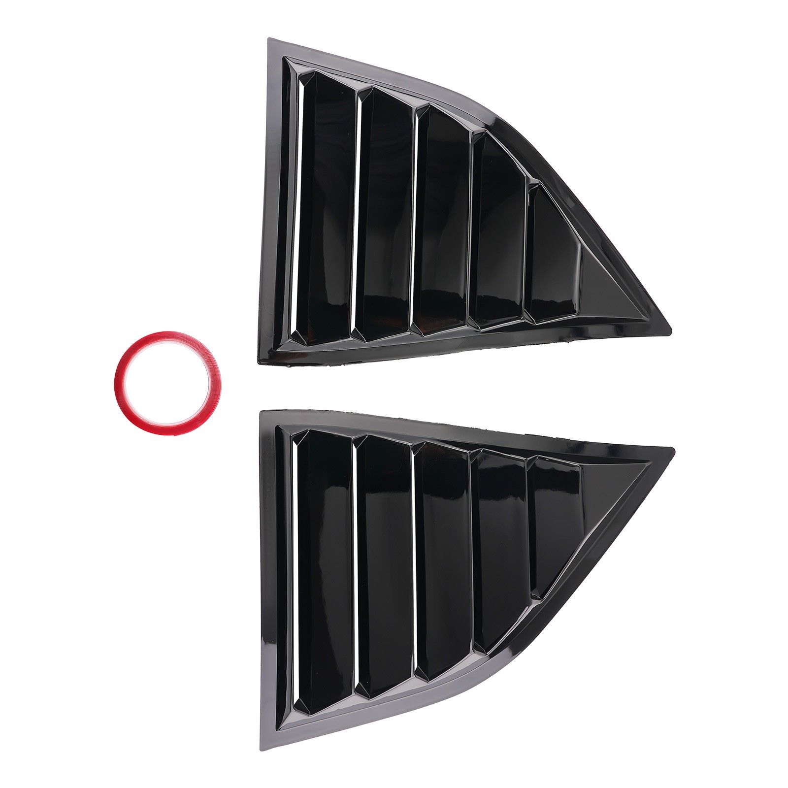 Side Window Louvers for Dodge Challenger 08-22 Gloss Black ABS Weather Proof
