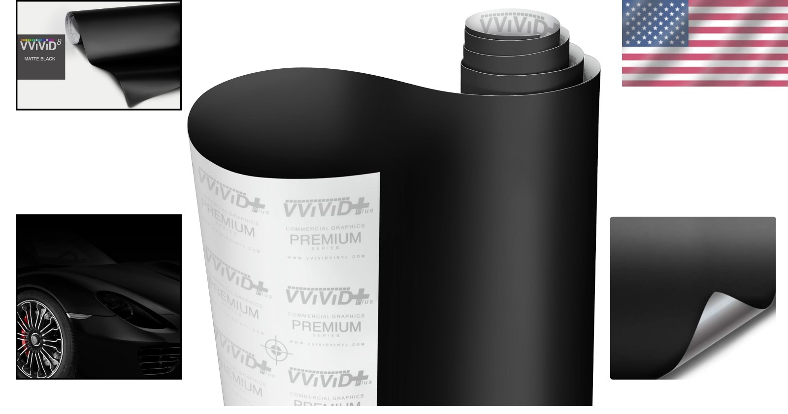 3MIL Black Matte Car Wrap Vinyl Roll for Universal Fit – Long Lasting & Flexible