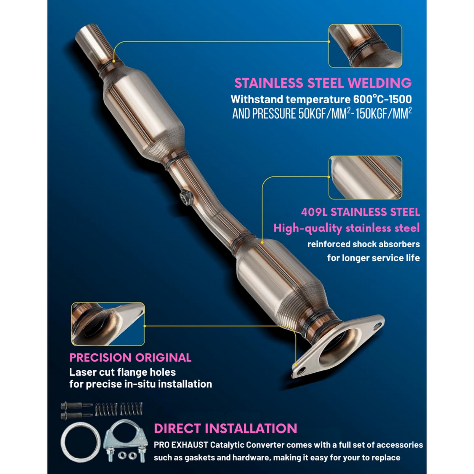 Full Exhaust System For 2013-2015 Chevrolet Equinox | GMC Terrain 3.6L Fast Ship