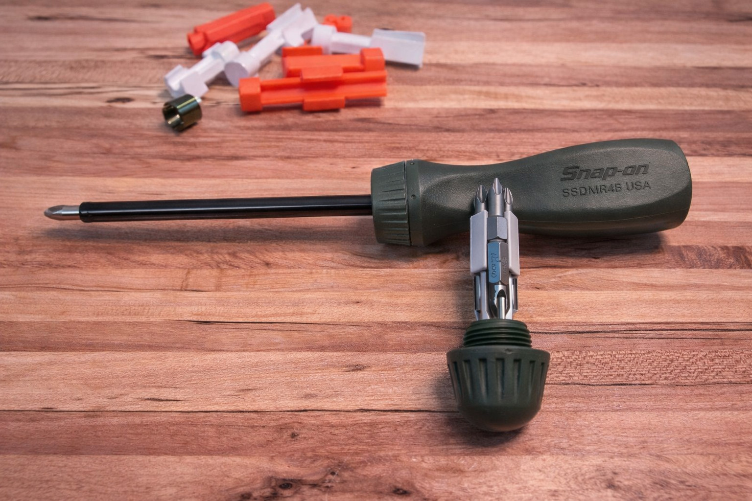 Snap-On SSDMR4B Ratcheting Screwdriver Bit Holder (3D Printed) – Holds 6 bits