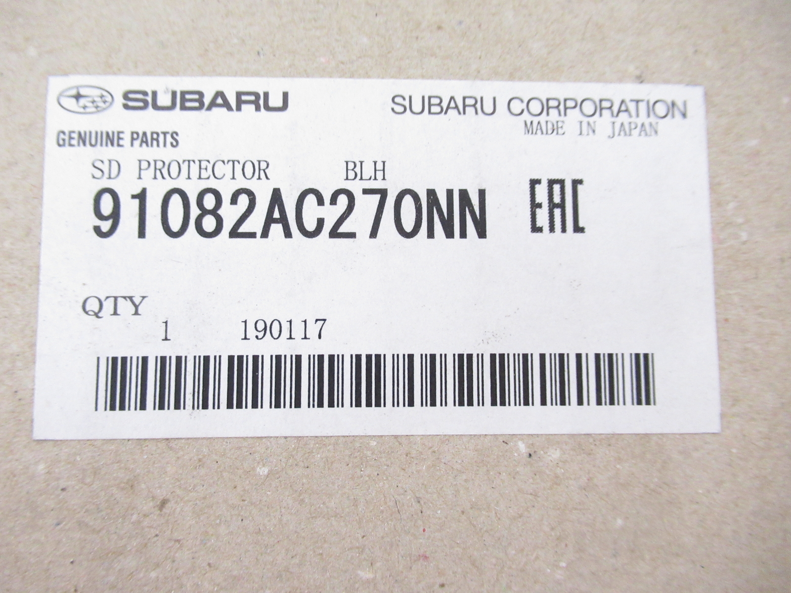 Genuine OEM Subaru 91082AC270NN Driver Front Door Molding 1996-1999 Legacy