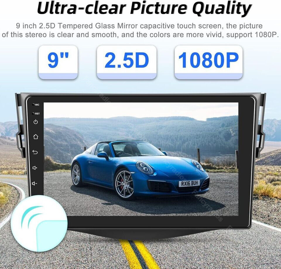 4+64GB Carplay For Toyota RAV4 2007-2012 Car Stereo Radio Android 15 GPS +Camera