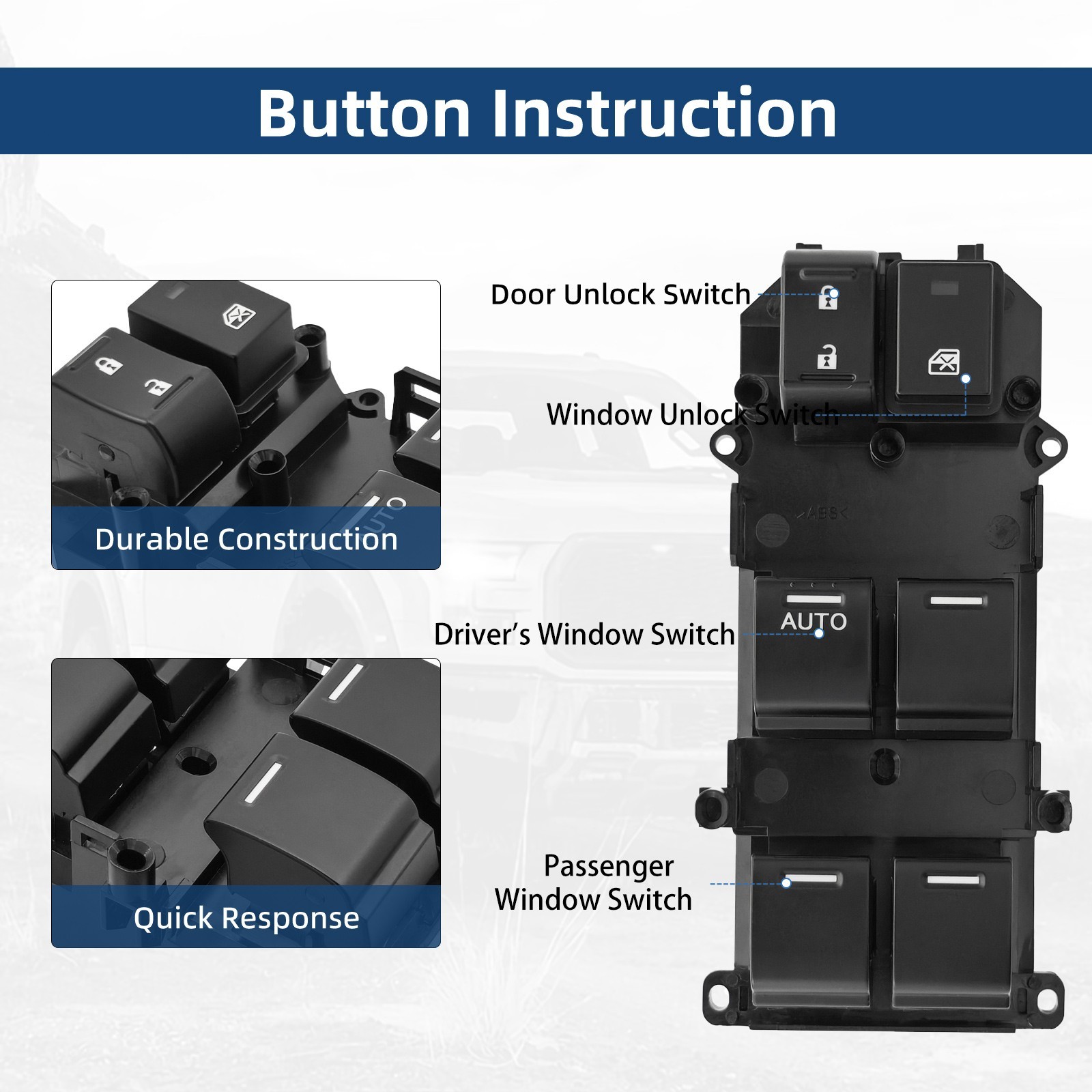 Power Master Window Door Control Switch for Honda Accord 2013-16 35750-T2A-H21