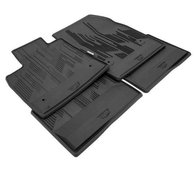 Factory Cadillac LYRIQ Front Rear All-Weather Floor Mats Noir 2023-2025 85642517