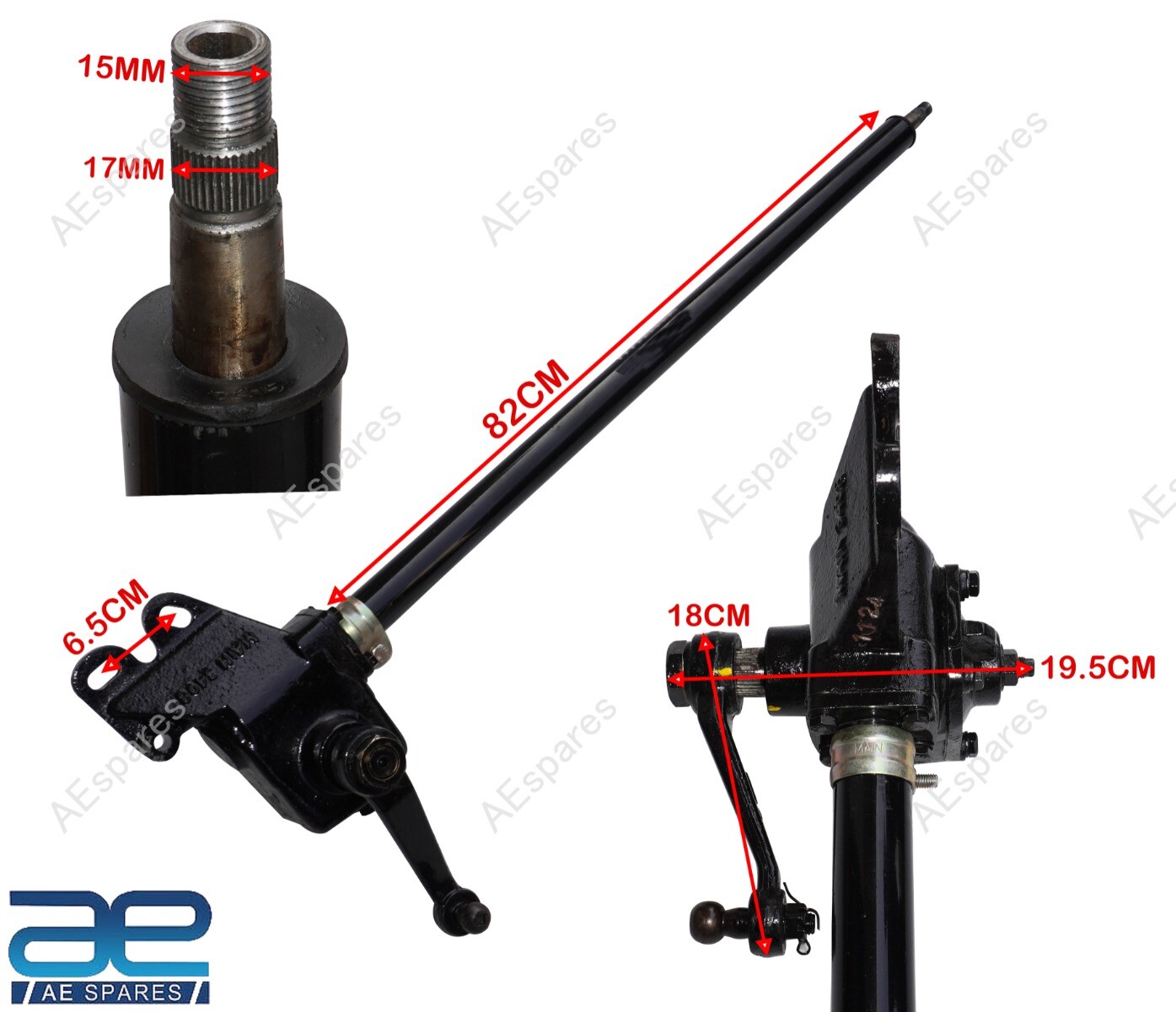 Steering Assembly 38.5″ Left Hand Drive Fits For Jeeps Willys