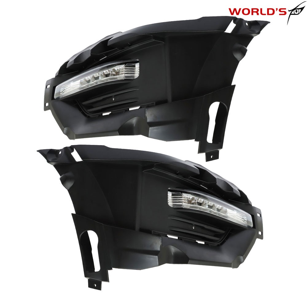 LED Fog Lights Assembly For Ford Explorer 2020-2021 Lamp Trim Cover Kit W/Blubs