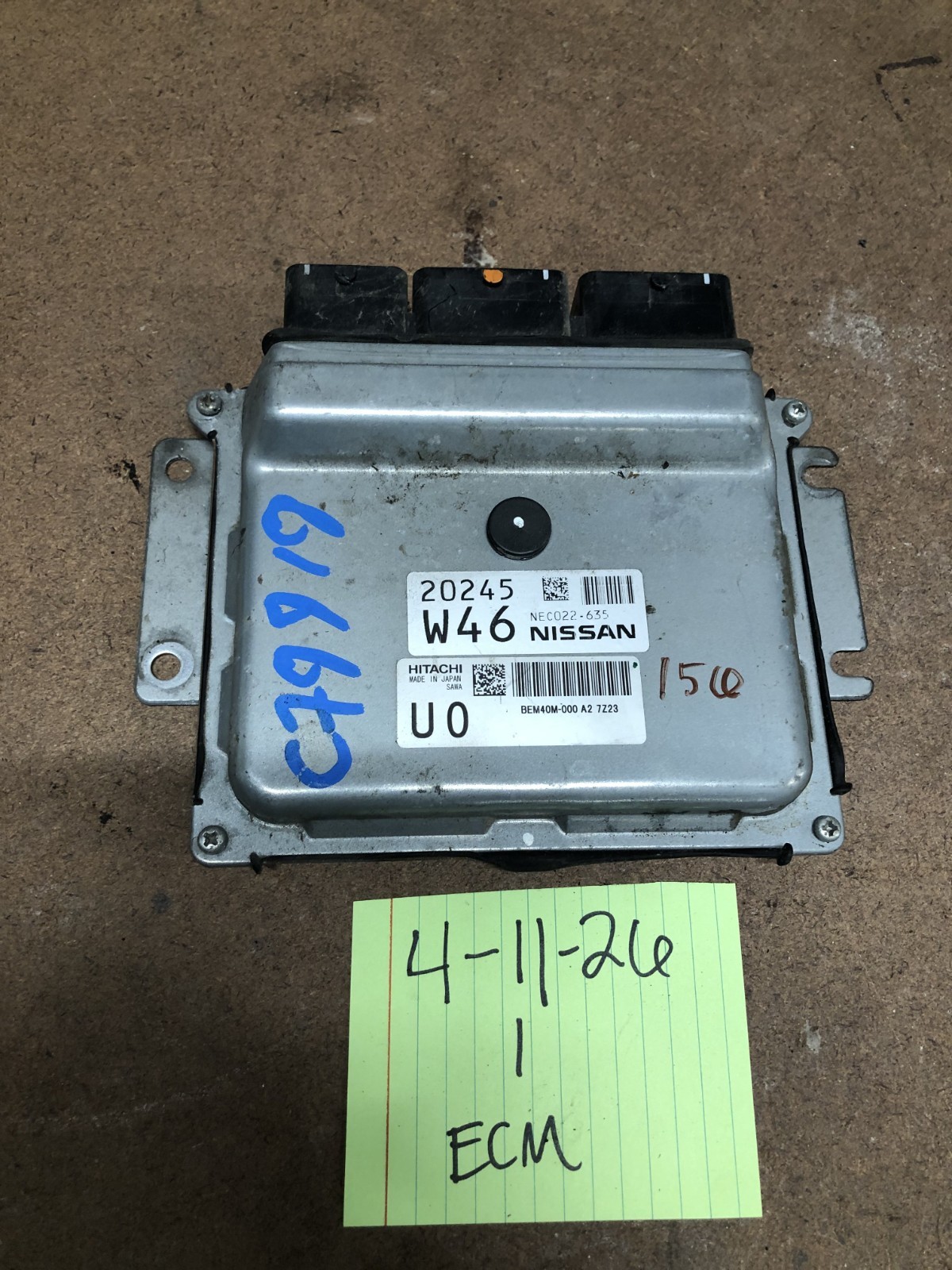 2018-20 Nissan Rogue Engine Control Module Computer NEC022-635