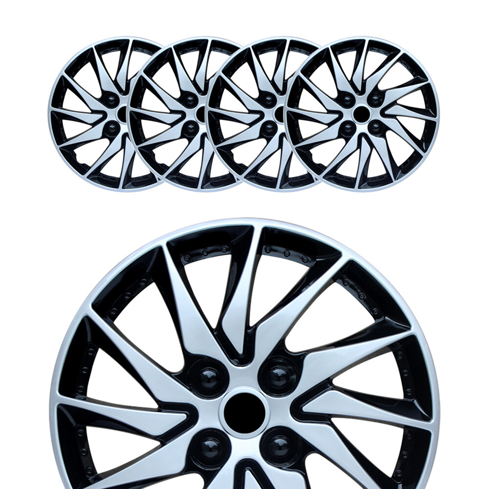 Set of 4 New 15″ Hub Cap Rim Wheel Cover Fit for 2019 – 2021 ALTIMA Silver&Black