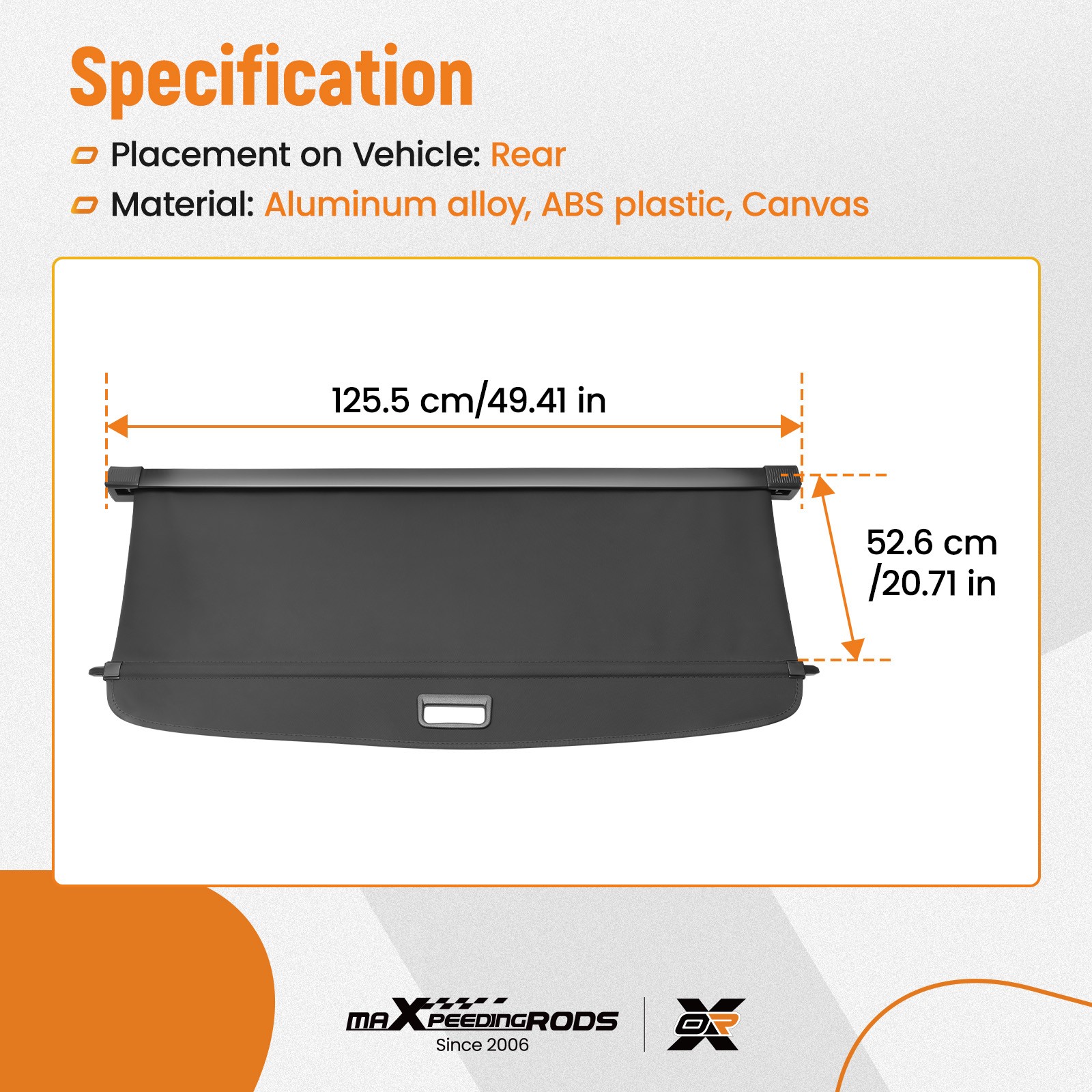 Cargo Cover Privacy Shield for Dodge Durango 2011-2024 Retractable Parcel Shelf