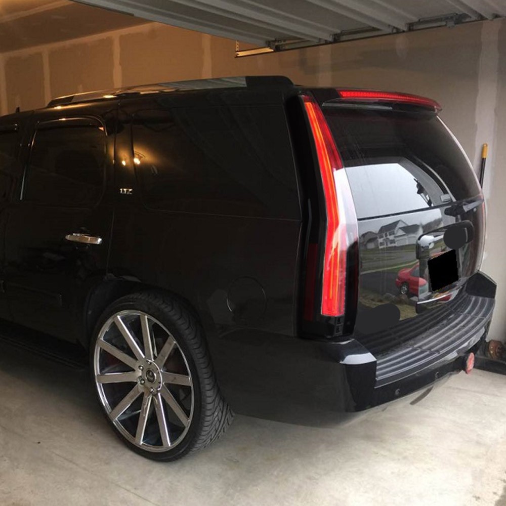 VLAND Smoked LED Tail Lights For Cadillac Escalade 2007-2014 Enhanced Visibility