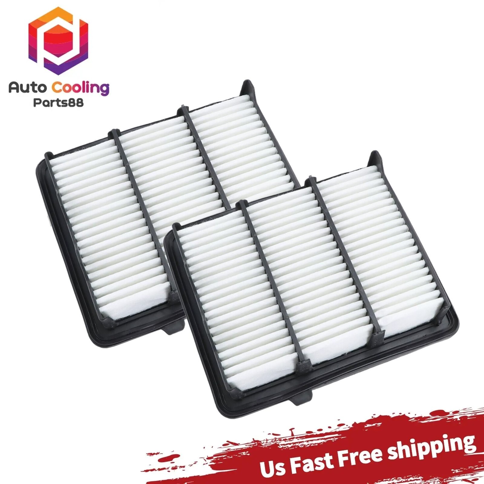 2Pcs Engine Air Filter CA12290 Fits 2018-2022 Honda Accord L4 1.5L 17220-6A0-A00