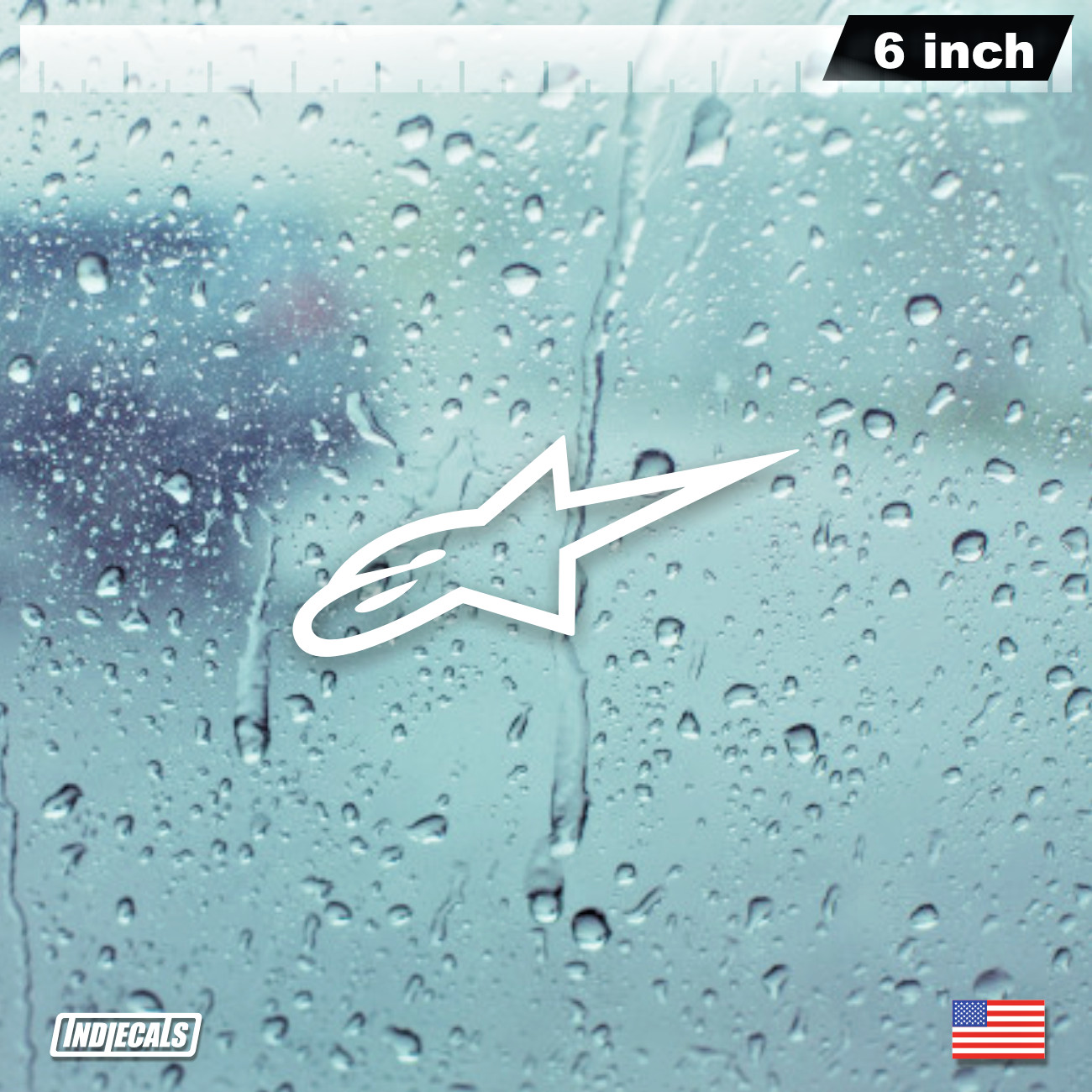 Alpinestars White Vinyl Decal/Sticker 6 In x 2.6 In MX Motocross More Colors!