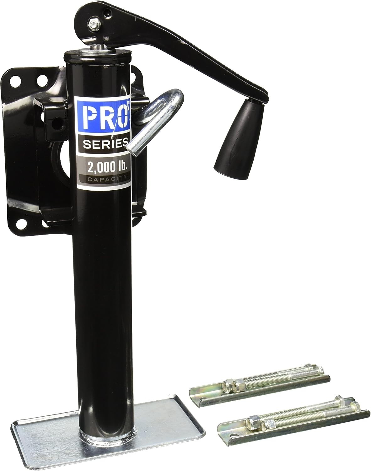 1400300303 Bolt-On Topwind Jack for Trailer Black