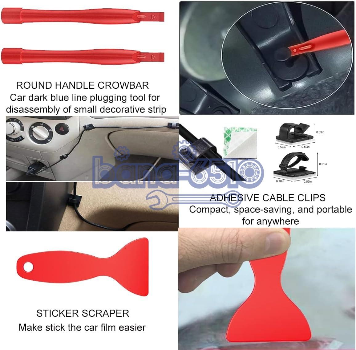 200Pcs Car Trim Removal Tool Set Hand Tools Pry Bar Panel Door Interior Clip Kit