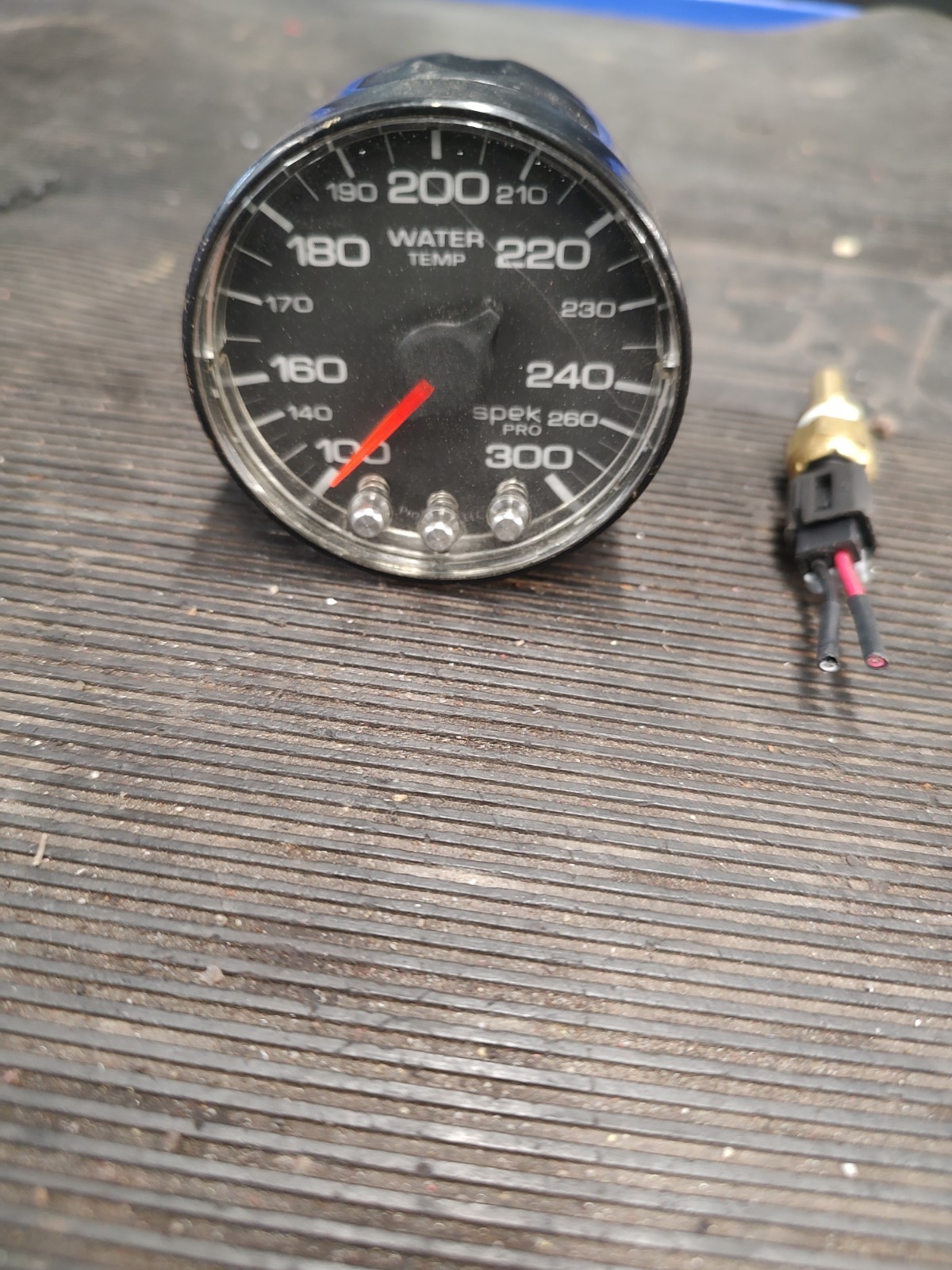 AUTOMETER Spek-Pro Water Temperature Gauge Fits 100-300°F, 2-1/16 Inch Dial