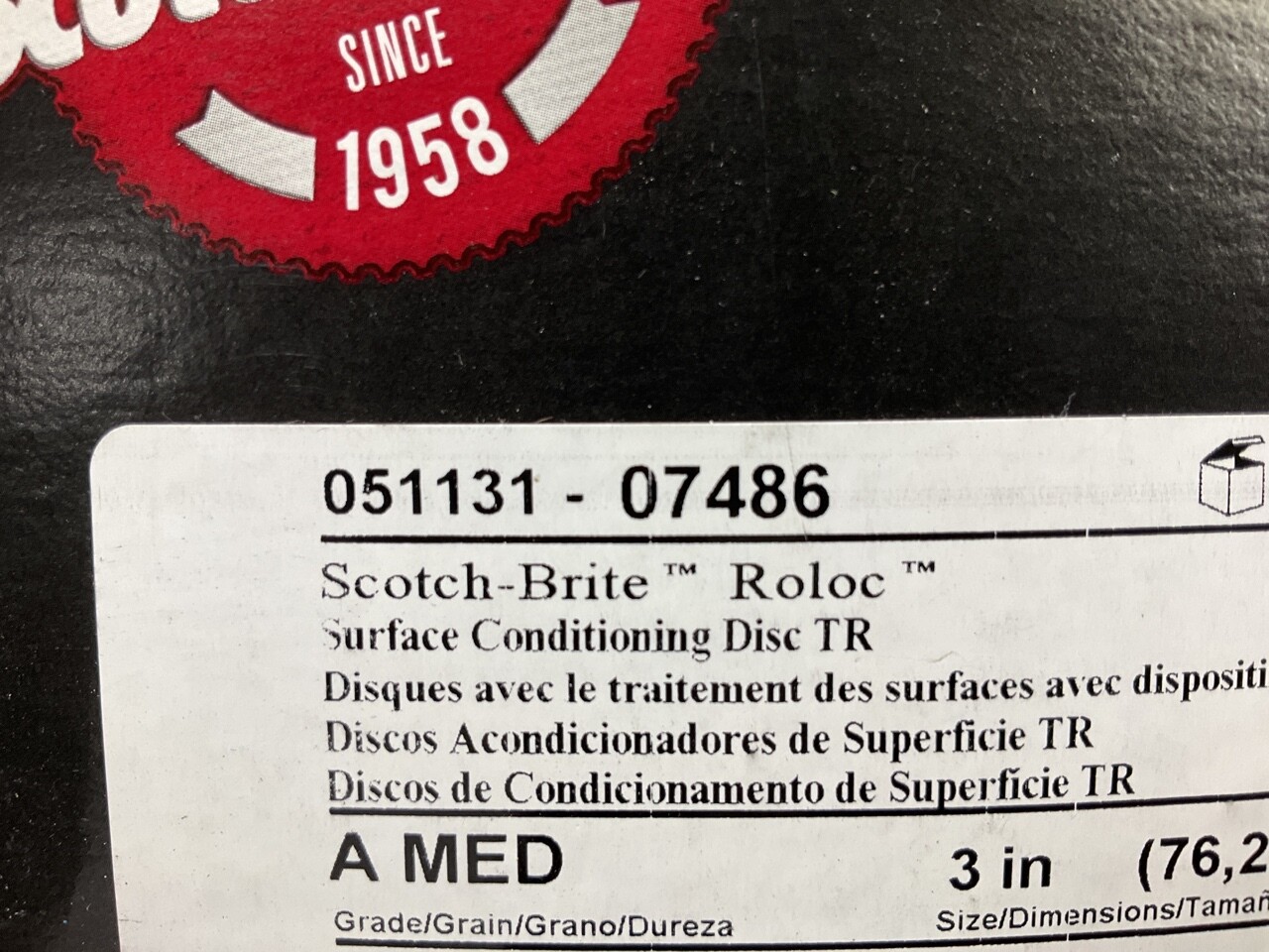 3M 07486 Scotch-Brite Roloc Surface Prep Disc, Medium Grit, 3″ – 25 Pieces