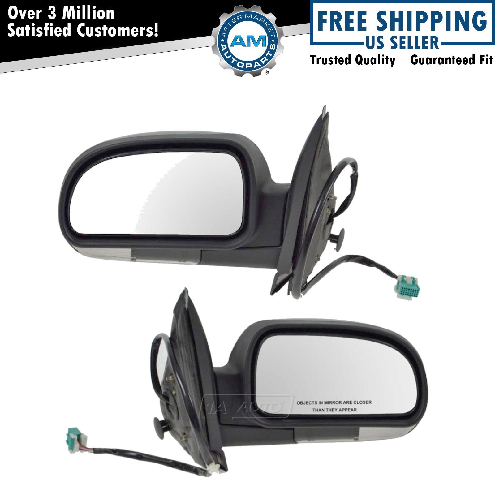 Power Heated Side View Mirrors Pair Set of 2 for Chevy Bravada Trailblazer